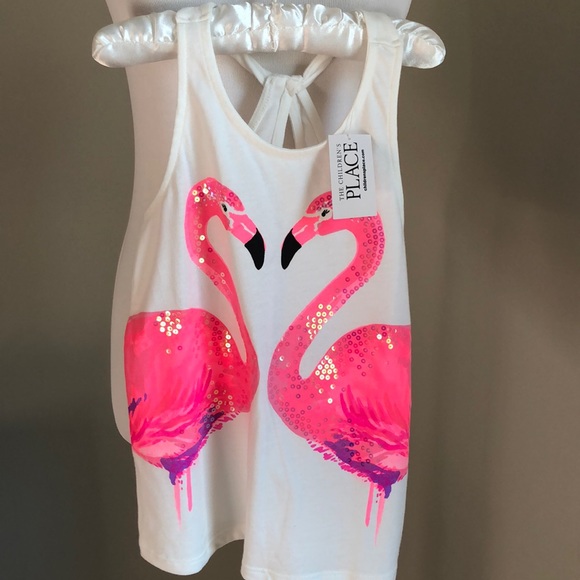 The Children's Place Other - NWT Sequin flamingo tank